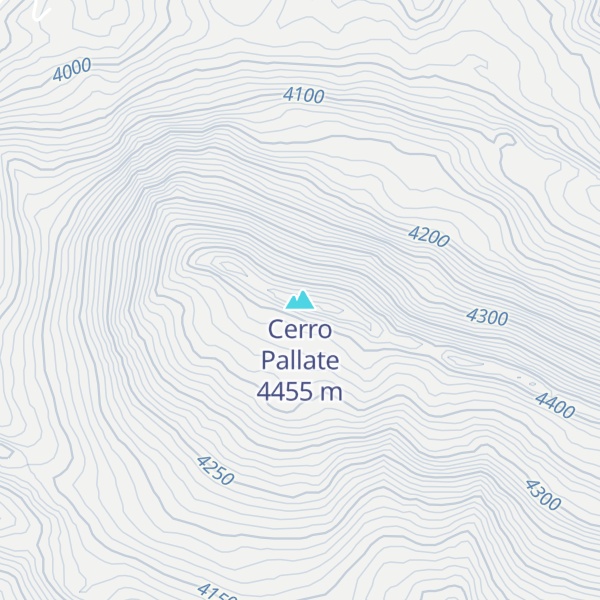 Map of Cerro Pallate