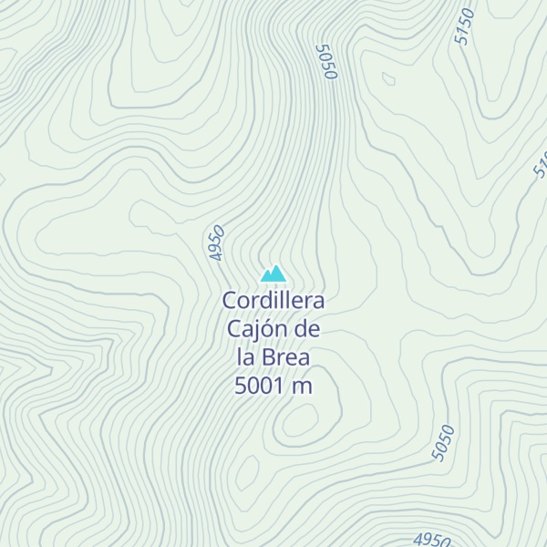 Map of Cordillera Cajón de la Brea