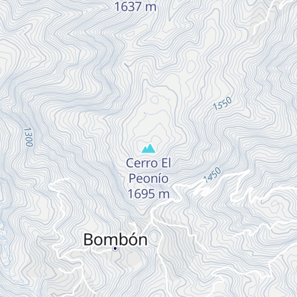 Map of Cerro El Peonío