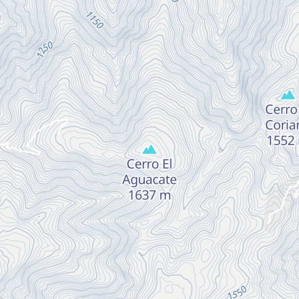 Map of Cerro El Aguacate