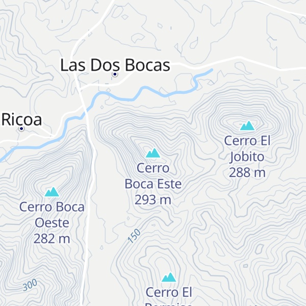 Map of Cerro Boca Este