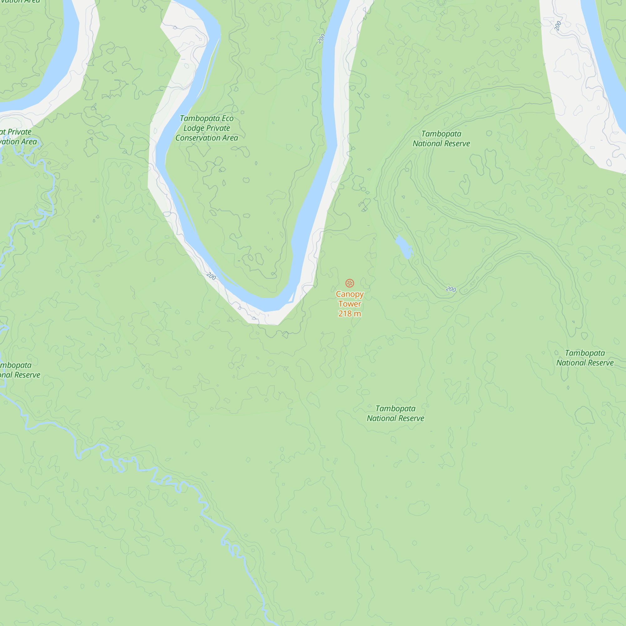 Refugio Amazonas Lodge map