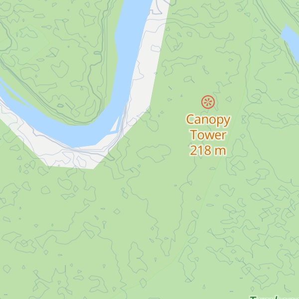 Map of Refugio Amazonas Lodge
