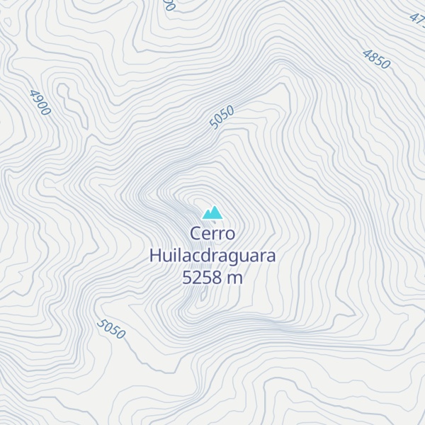Map of Cerro Huilacdraguara