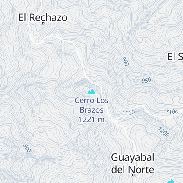Map of Cerro Los Brazos