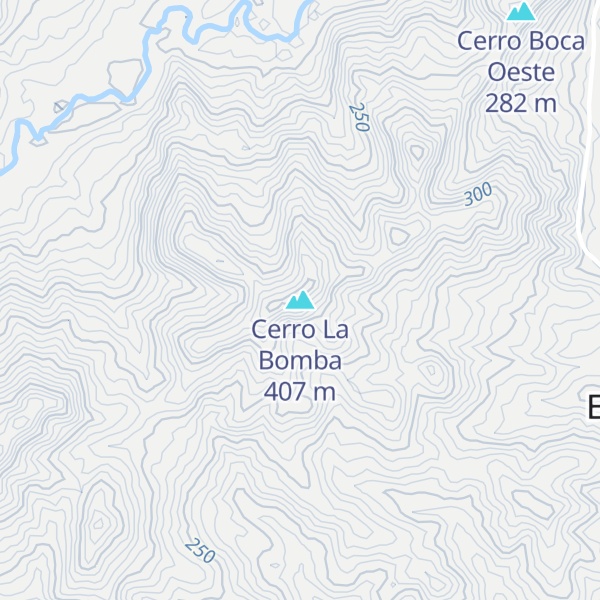 Map of Cerro La Bomba