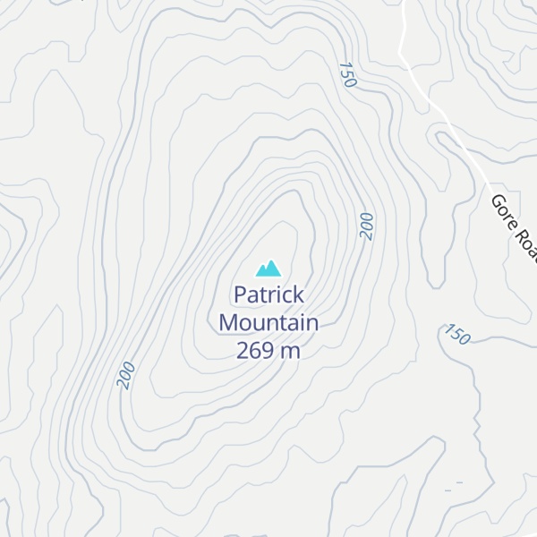 Map of Patrick Mountain