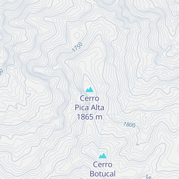Map of Cerro Pica Alta