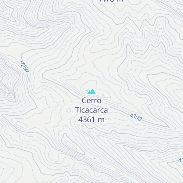 Map of Cerro Ticacarca