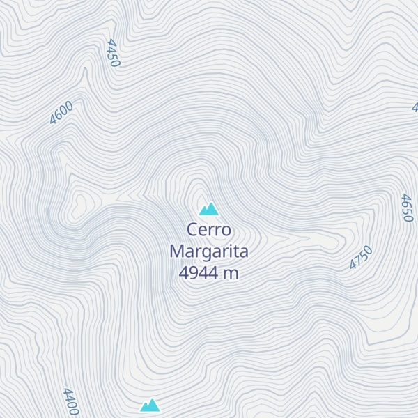 Map of Cerro Margarita