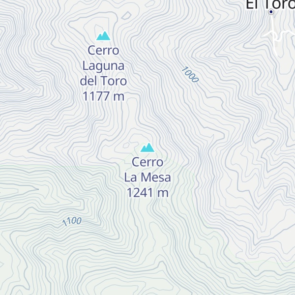 Map of Cerro La Mesa
