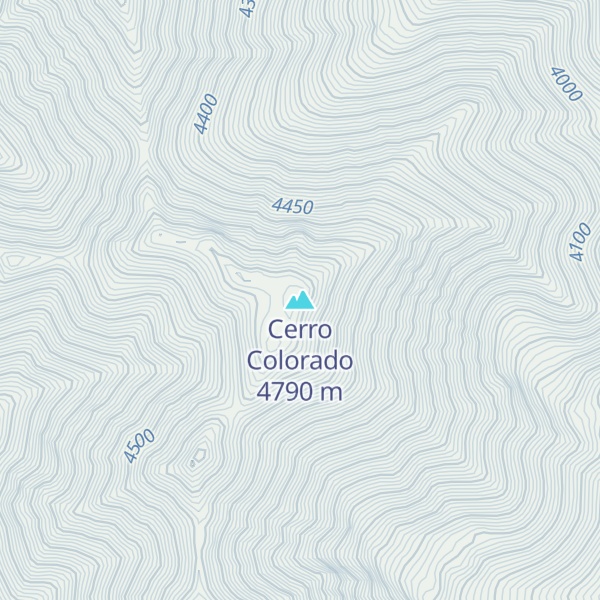 Map of Cerro Colorado