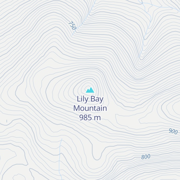 Map of Lily Bay Mountain