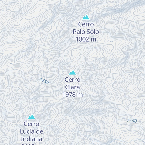 Map of Cerro Clara