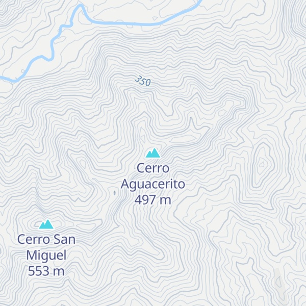 Map of Cerro Aguacerito
