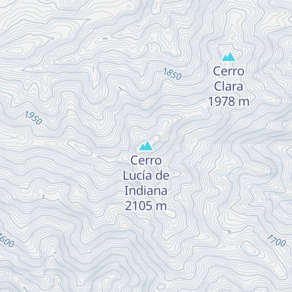 Map of Cerro Lucía de Indiana