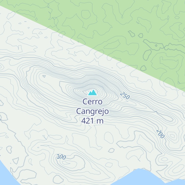 Map of Cerro Cangrejo
