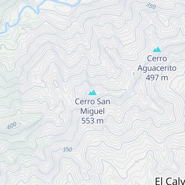 Map of Cerro San Miguel