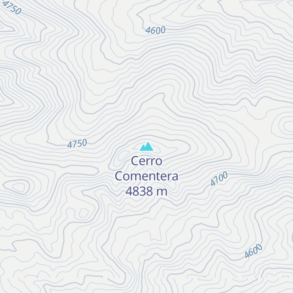Map of Cerro Comentera