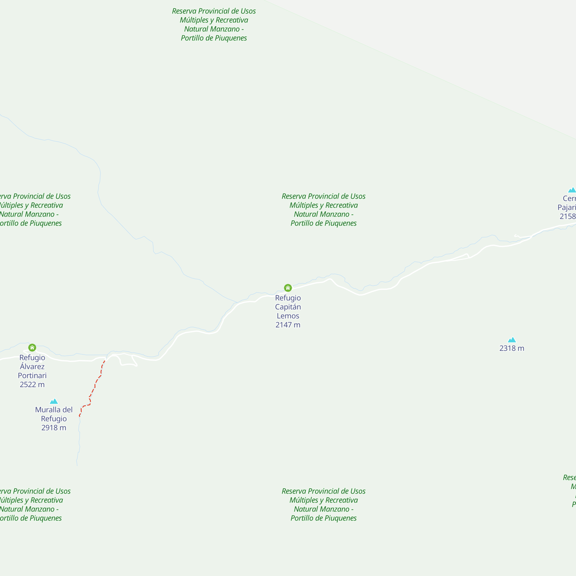 Refugio Capitán Lemos map