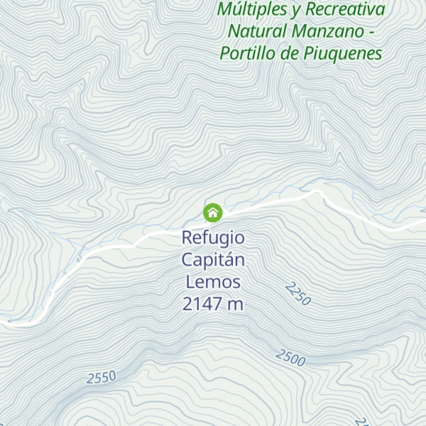 Map of Refugio Capitán Lemos