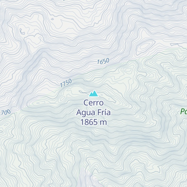 Map of Cerro Agua Fría