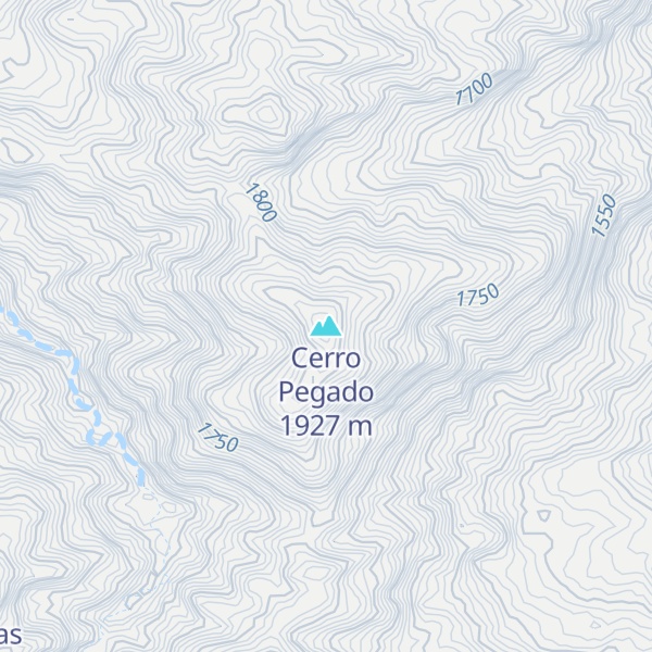 Map of Cerro Pegado