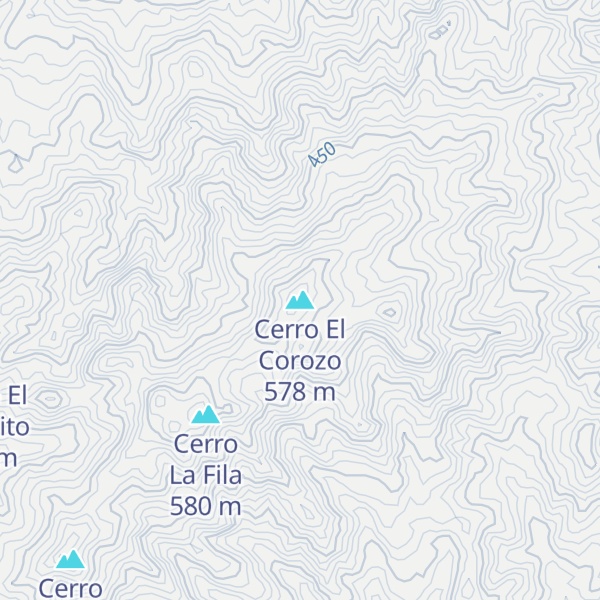 Map of Cerro El Corozo