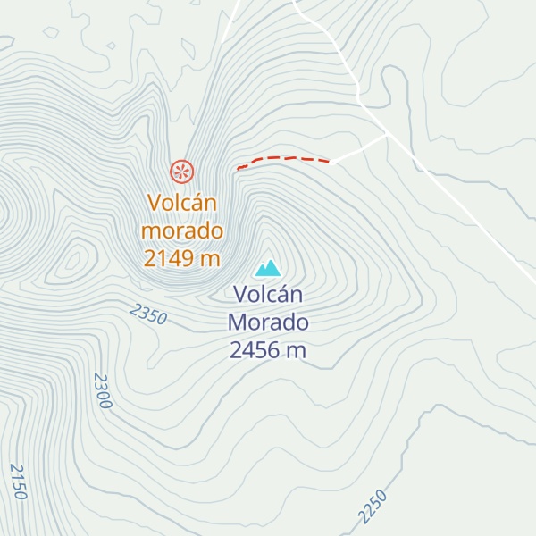 Map of Volcán Morado