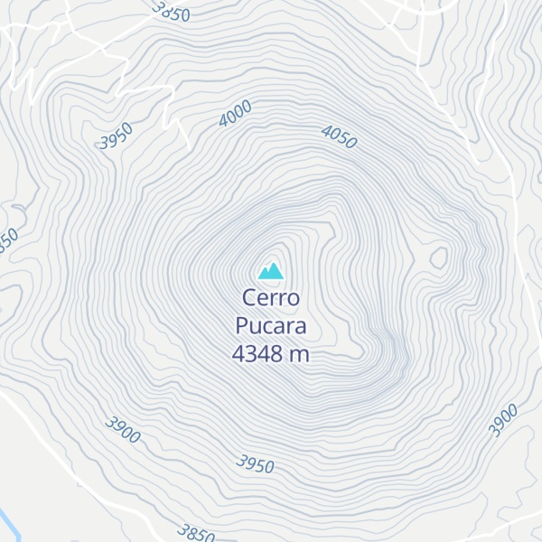 Map of Cerro Pucara