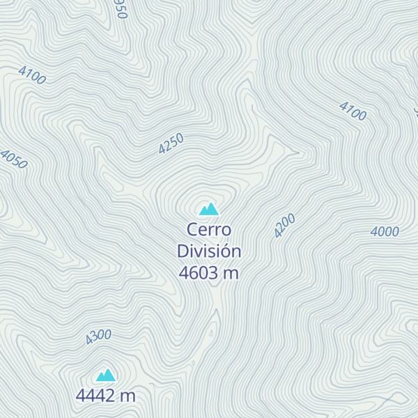Map of Cerro División