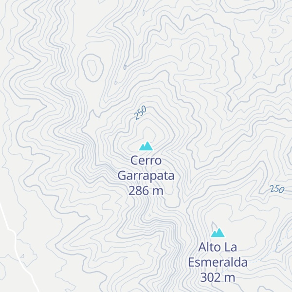 Map of Cerro Garrapata