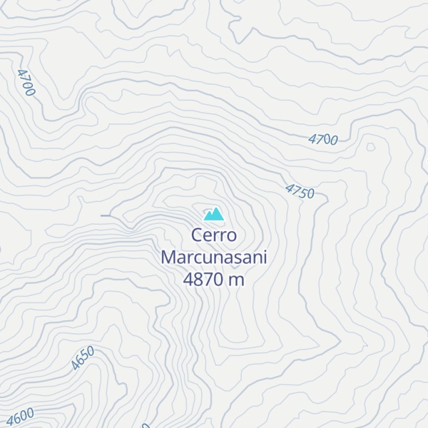 Map of Cerro Marcunasani