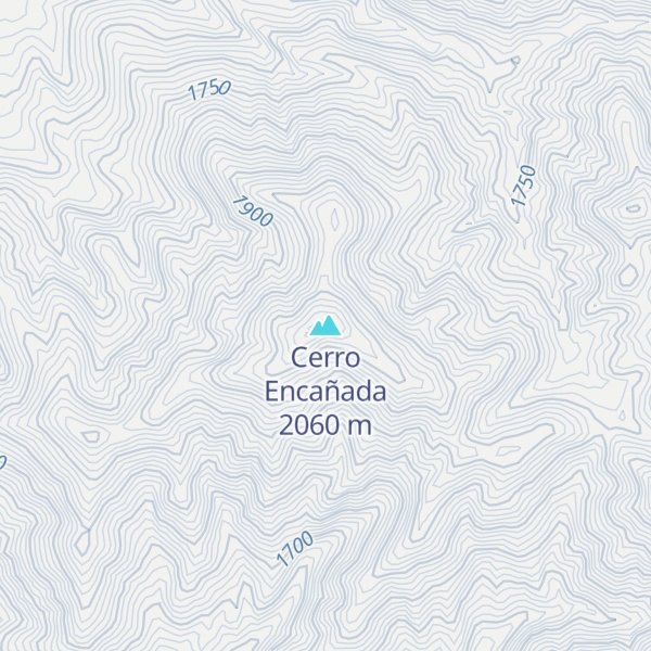 Map of Cerro Encañada