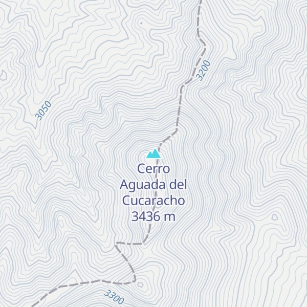 Map of Cerro Aguada del Cucaracho