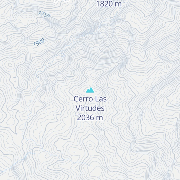 Map of Cerro Las Virtudes