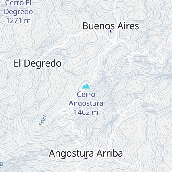 Map of Cerro Angostura