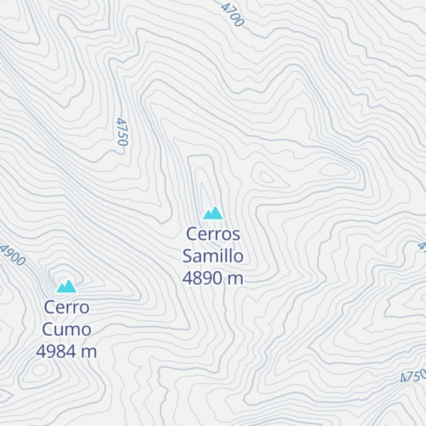 Map of Cerros Samillo