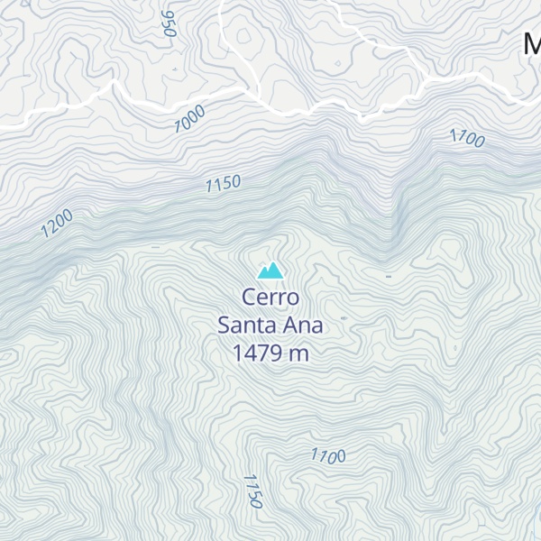 Map of Cerro Santa Ana