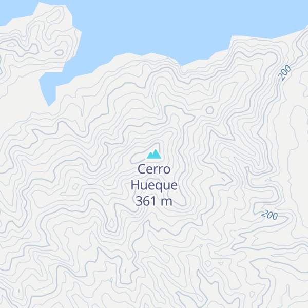 Map of Cerro Hueque