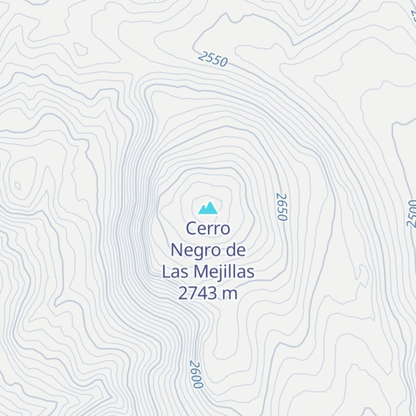Map of Cerro Negro de Las Mejillas
