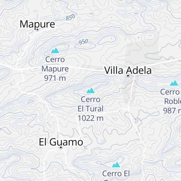 Map of Cerro El Tural
