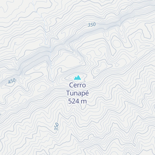 Map of Cerro Tunapé