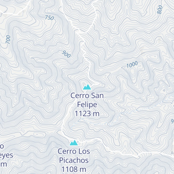 Map of Cerro San Felipe