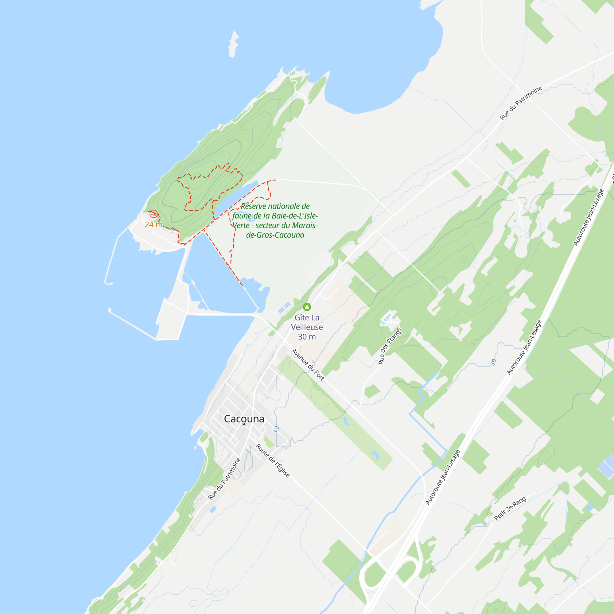 Gîte La Veilleuse map