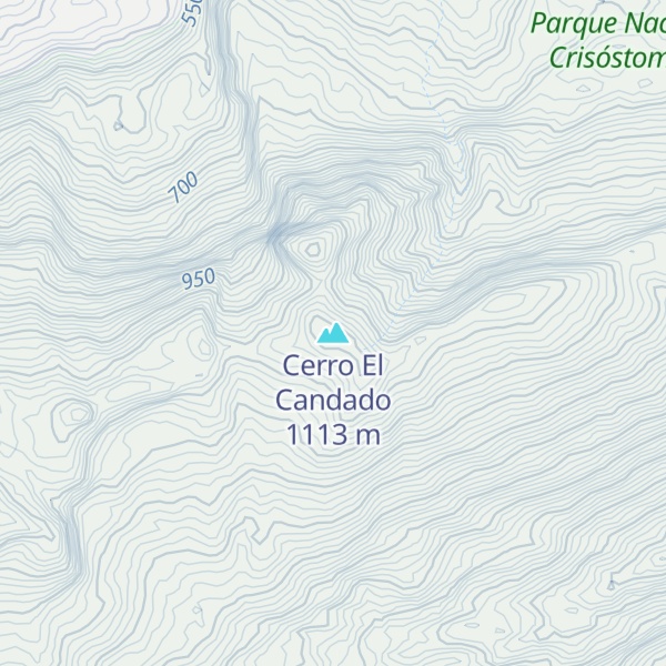Map of Cerro El Candado