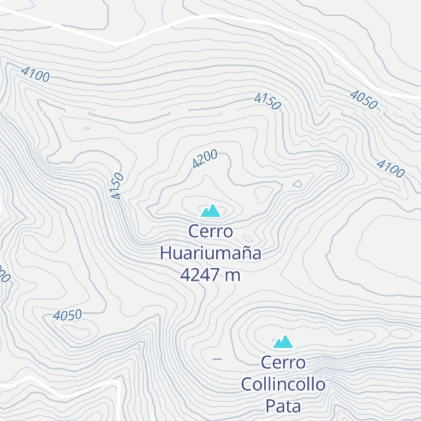 Map of Cerro Huariumaña