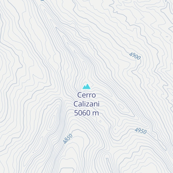 Map of Cerro Calizani