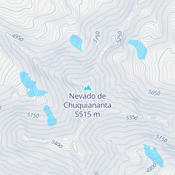 Map of Nevado de Chuquiananta