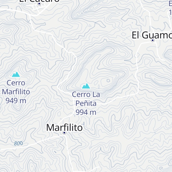 Map of Cerro La Peñita